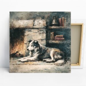 Dog Fireside Art