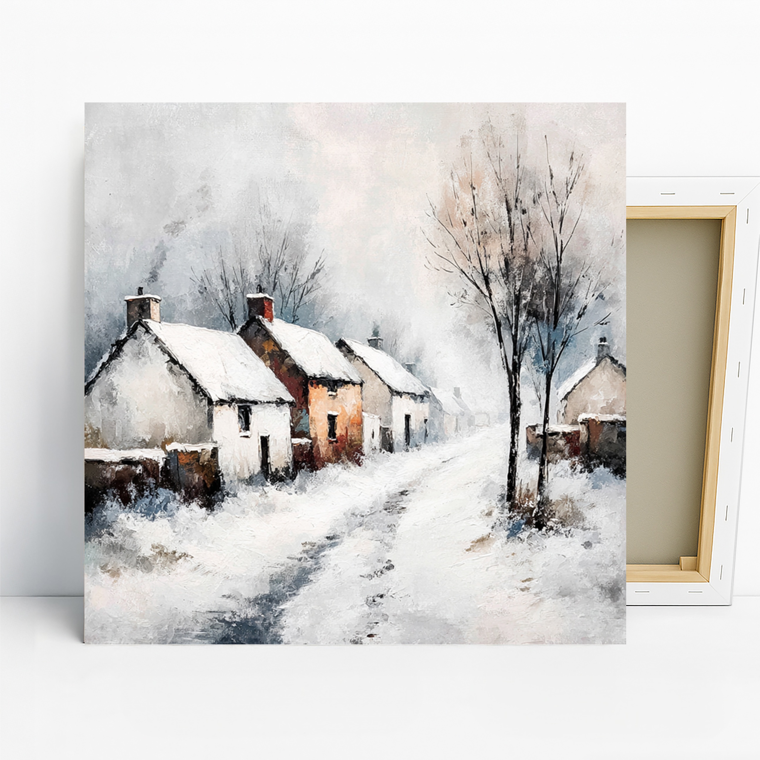 Snowy Village Art
