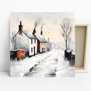Snowy Village Art