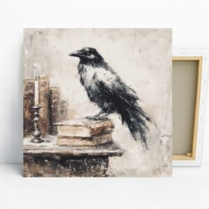 Crow and Books Art
