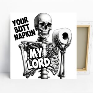 Skeleton Toilet Paper Lord Art