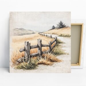 Rustic Fence Landscape Art
