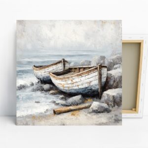 Weathered Boats Beach Art