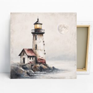 Lighthouse Moon Art