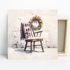 Christmas Wreath Chair Art