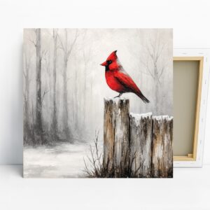 Cardinal Winter Art