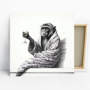 Monkey Champagne Art