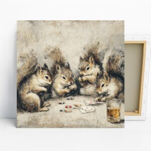 Squirrel Poker Night Art