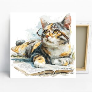 Cat Glasses Book Art