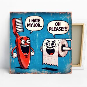 Toothbrush and Toilet Paper Art