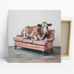 Cow on Couch Art