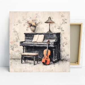 Piano and Violin Harmony Art