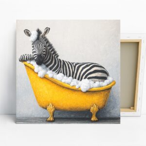 Zebra Bath Time Art