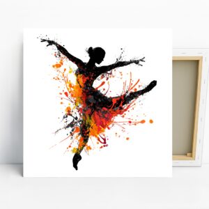 Fiery Dance Silhouette Art