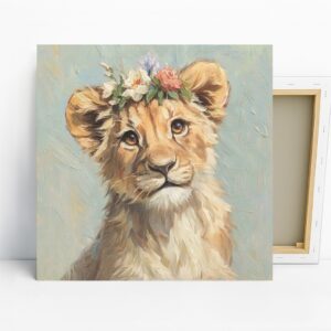 Lion Flower Crown Art