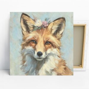 Fox Flower Crown Art