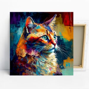 Vibrant Cat Art