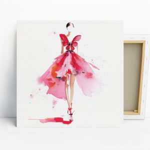 Red Butterfly Dress Art