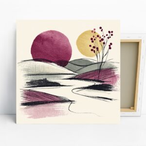 Abstract Sunset Landscape Art