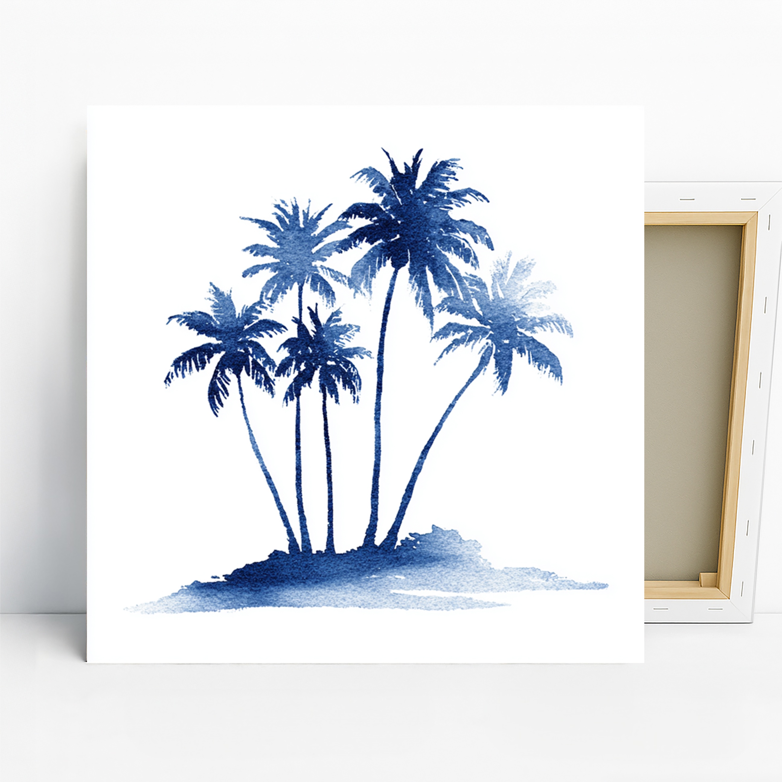 Blue Palm Trees Art