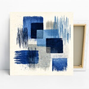 Blue Brushstroke Abstract Art