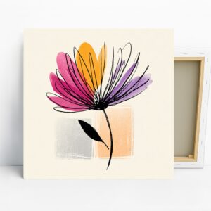 Vibrant Flower Sketch Art