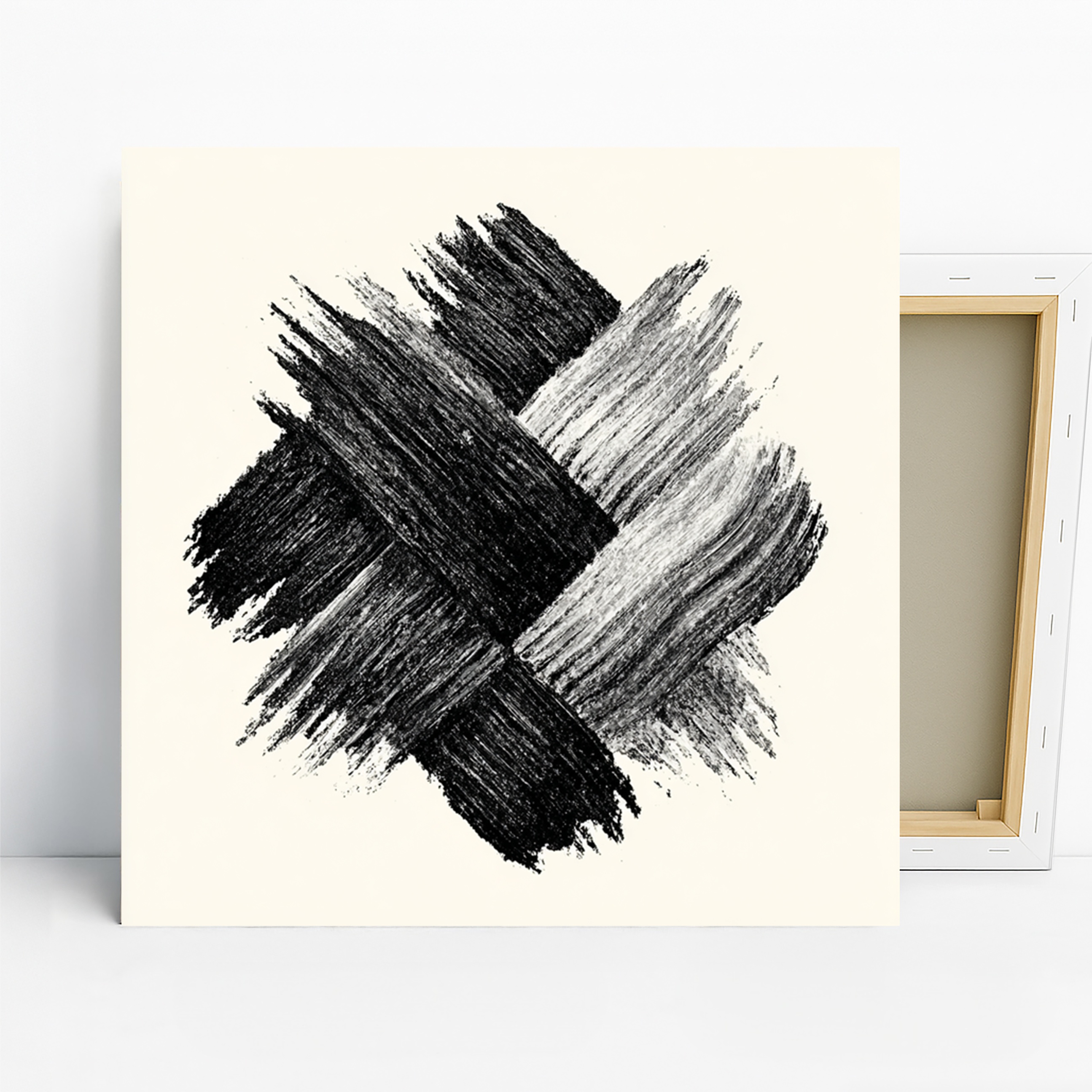 Brushstroke Contrast Art