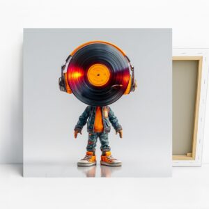 Vinyl Record Head Art
