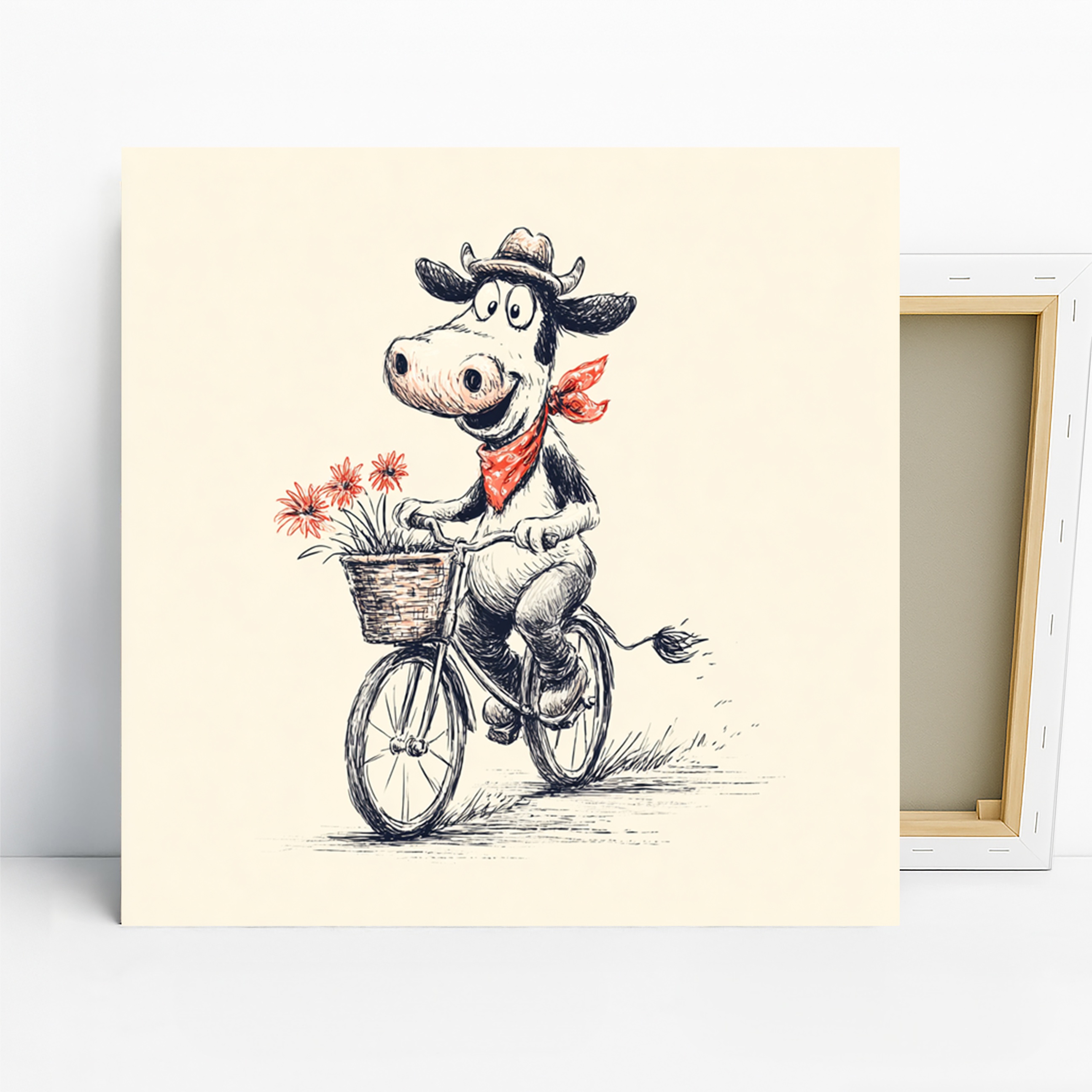 Cowboy Cow Art