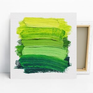 Green Ombre Brush Strokes Art