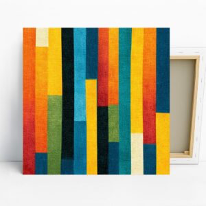 Vibrant Geometric Stripes Art