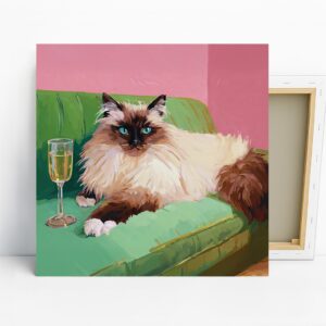 Cat Champagne Art