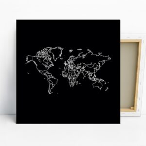 World Map Outline Art