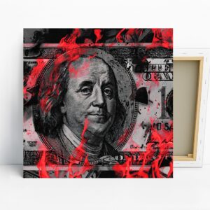 Dollar Bill Inferno Art
