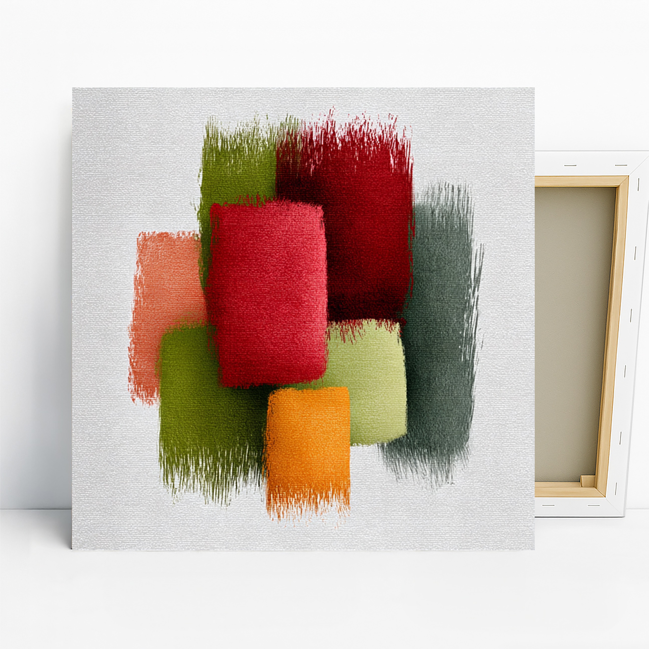 Color Block Brush Strokes Art