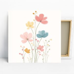 Pastel Wildflower Art