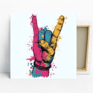Rock On Hand Sign Art