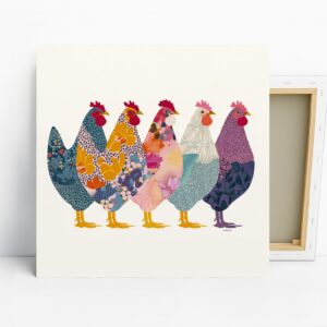 Colorful Roosters Art