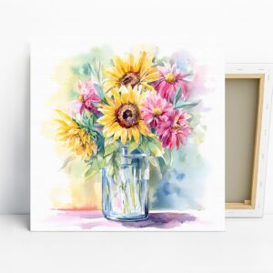 Sunflower Bouquet Art
