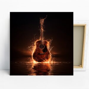 Fiery Guitar Art