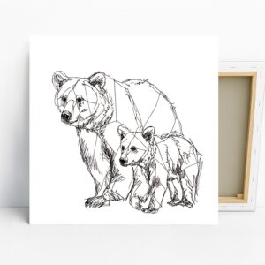 Bear and Cub Sketch Art