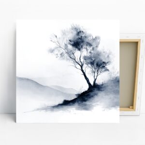 Winter Tree Silhouette Art