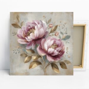 Pink Peony Bloom Art