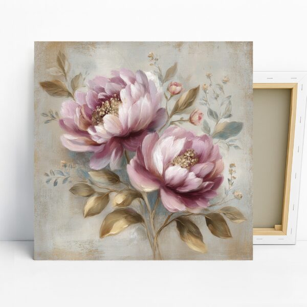 Pink Peony Bloom Art