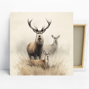Deer Family Art