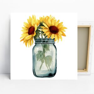 Sunflower Mason Jar Art