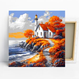 Autumn Lighthouse Art