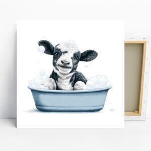Cow Bath Time Art