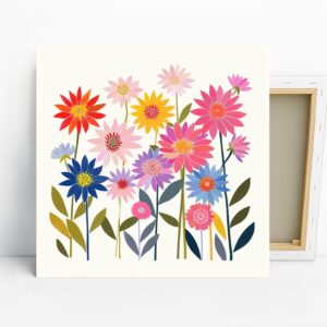 Colorful Daisy Garden Art