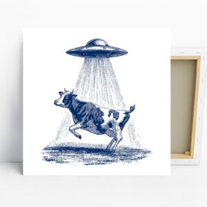 UFO Cow Abduction Art